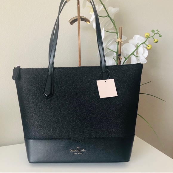 KATE SPADE LOLA GLITTER TOTE & WALLET SET NWT - Picture 10 of 16